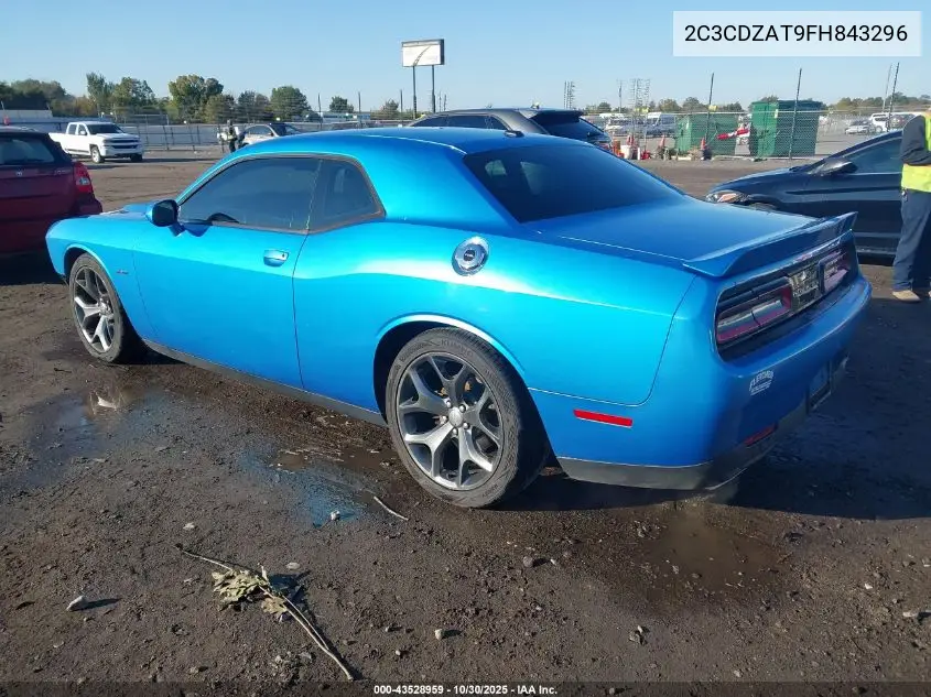 2C3CDZAT9FH843296 2015 Dodge Challenger R/T