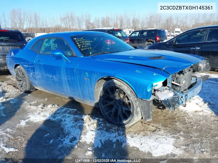 2C3CDZBTXGH145361 2016 Dodge Challenger R/T