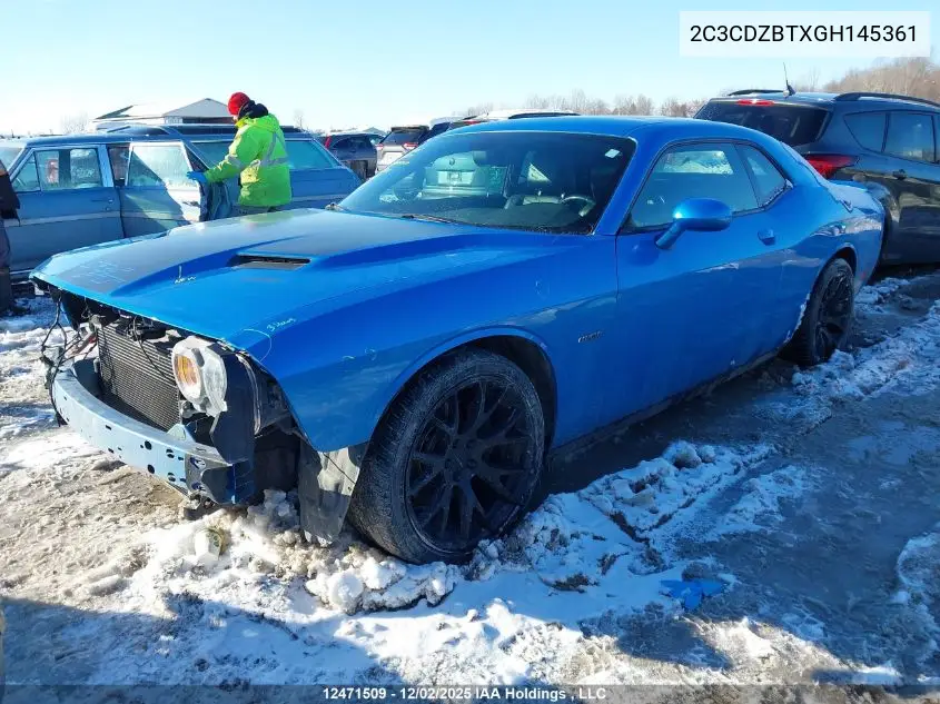 2C3CDZBTXGH145361 2016 Dodge Challenger R/T