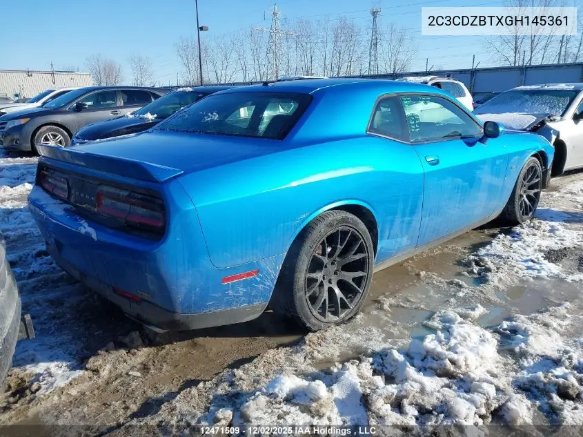 2C3CDZBTXGH145361 2016 Dodge Challenger R/T