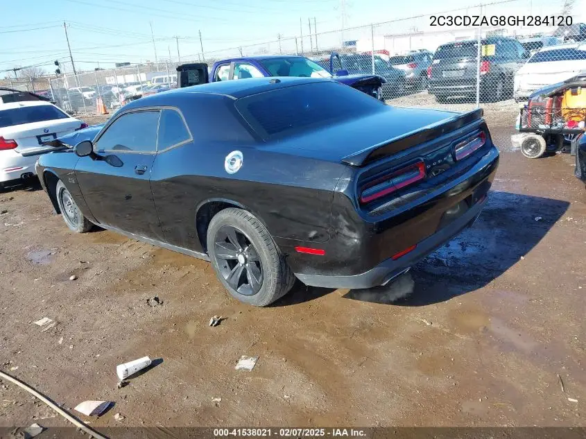2016 Dodge Challenger Sxt VIN: 2C3CDZAG8GH284120 Lot: 41538021