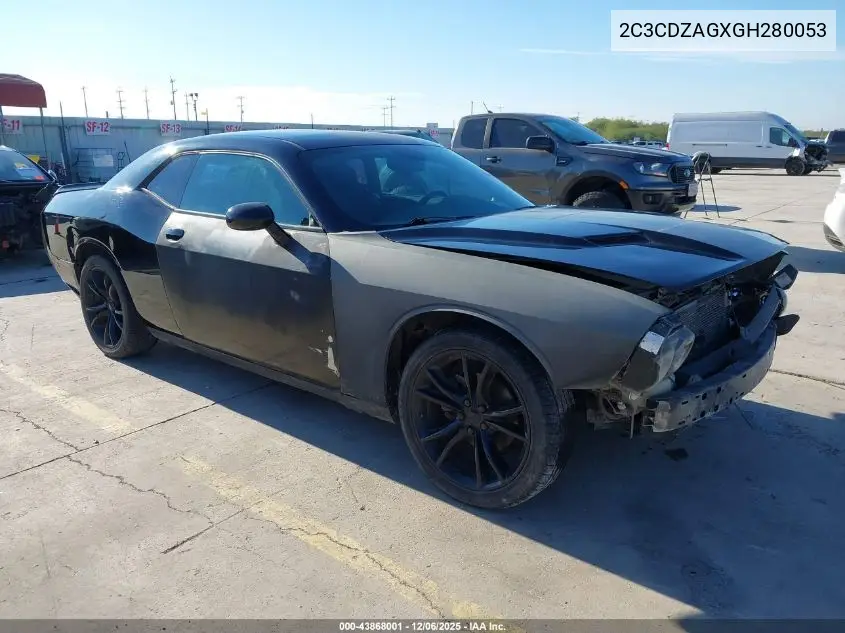 2C3CDZAGXGH280053 2016 Dodge Challenger Sxt