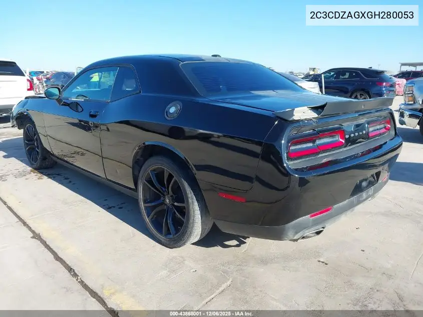 2C3CDZAGXGH280053 2016 Dodge Challenger Sxt