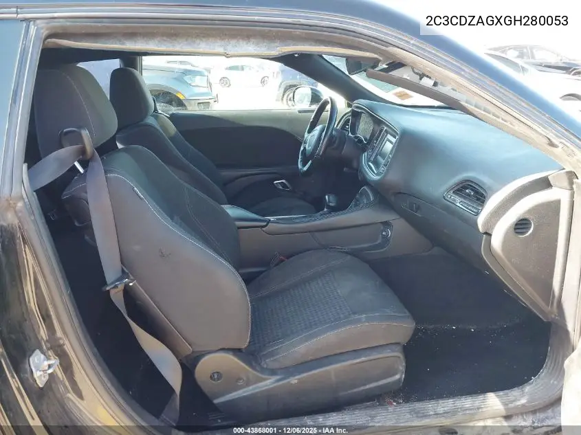 2C3CDZAGXGH280053 2016 Dodge Challenger Sxt