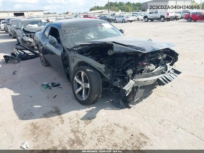 2C3CDZAG4GH240695 2016 Dodge Challenger Sxt Plus