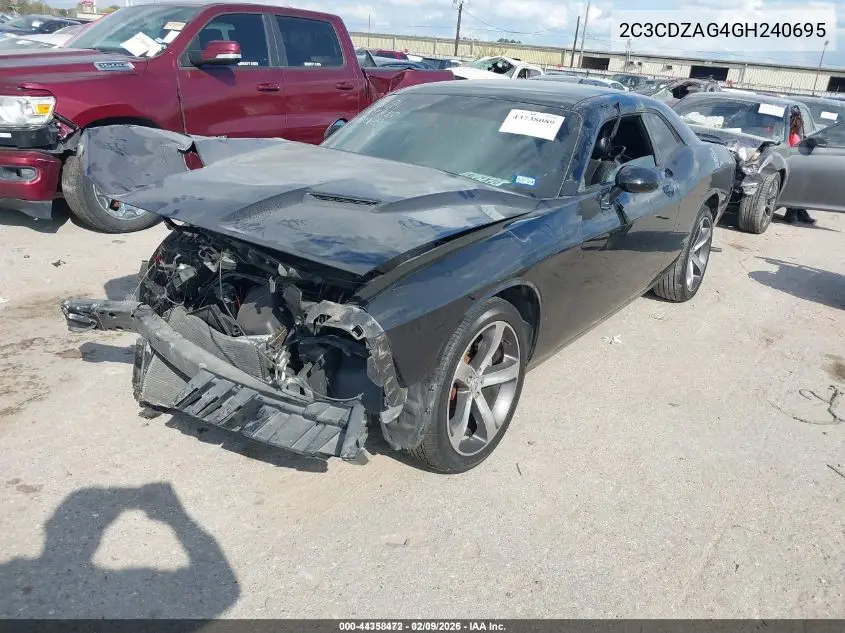 2C3CDZAG4GH240695 2016 Dodge Challenger Sxt Plus