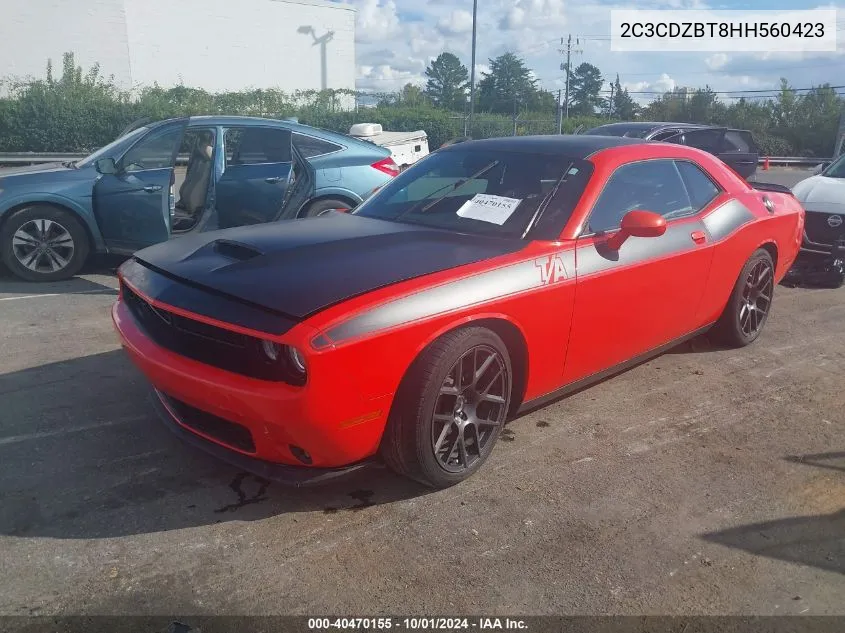 2C3CDZBT8HH560423 2017 Dodge Challenger T/A