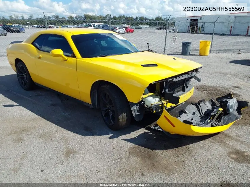 2C3CDZAG5HH555569 2017 Dodge Challenger Sxt