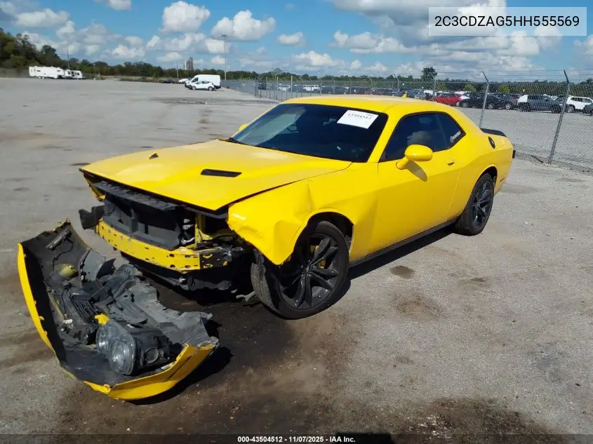 2C3CDZAG5HH555569 2017 Dodge Challenger Sxt