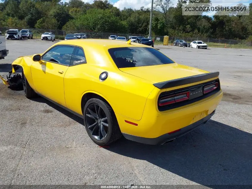 2C3CDZAG5HH555569 2017 Dodge Challenger Sxt