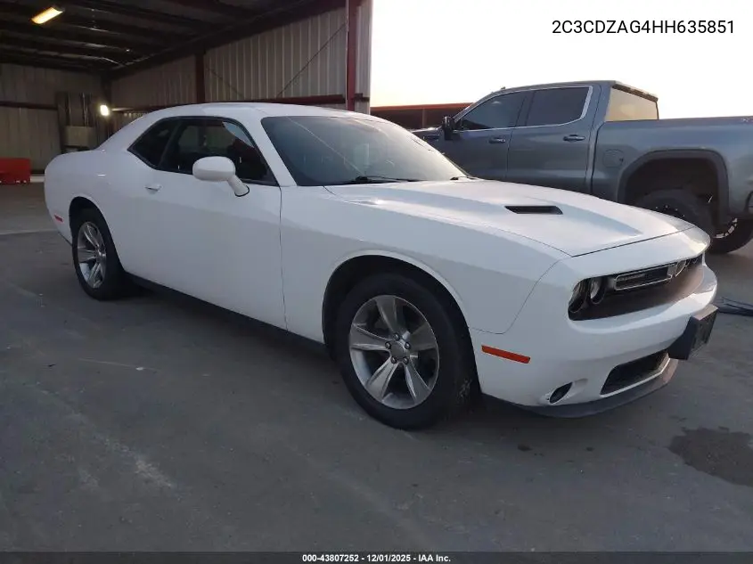 2C3CDZAG4HH635851 2017 Dodge Challenger Sxt