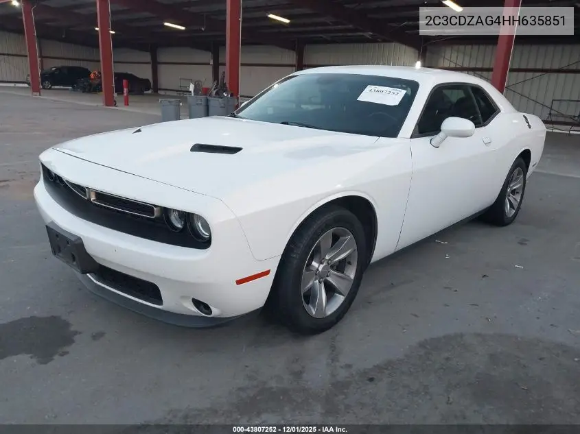 2C3CDZAG4HH635851 2017 Dodge Challenger Sxt