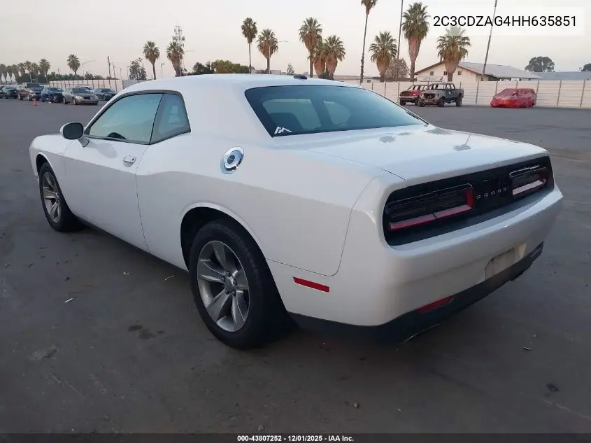 2C3CDZAG4HH635851 2017 Dodge Challenger Sxt