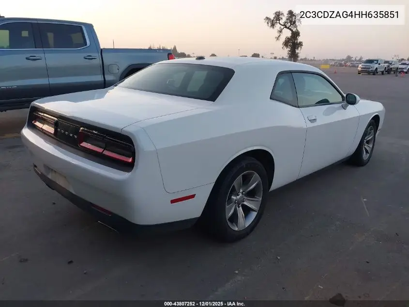 2C3CDZAG4HH635851 2017 Dodge Challenger Sxt