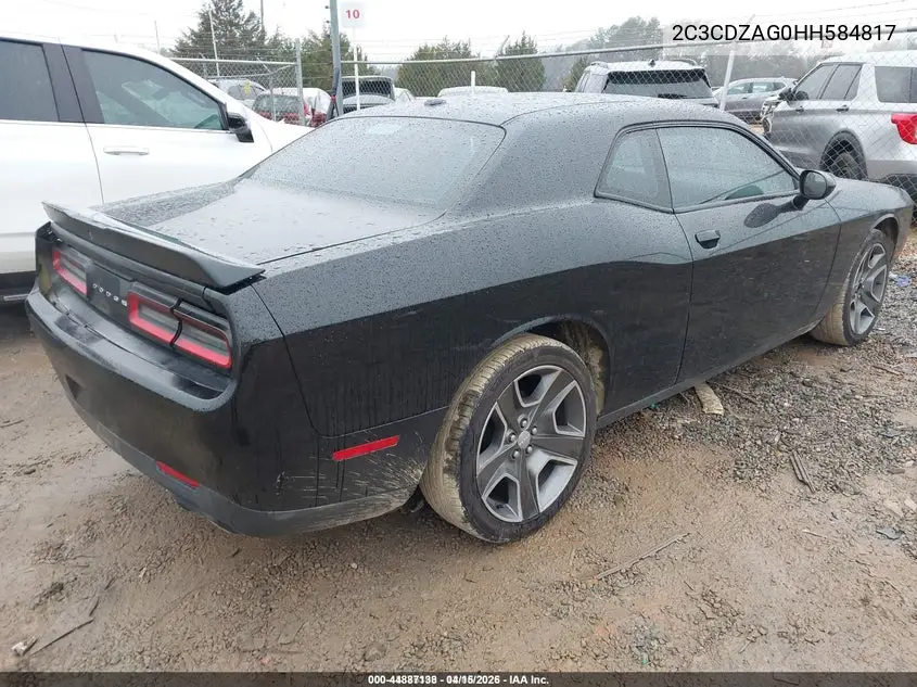 2C3CDZAG0HH584817 2017 Dodge Challenger Sxt
