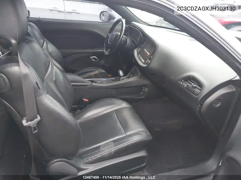 2C3CDZAGXJH303130 2018 Dodge Challenger Sxt
