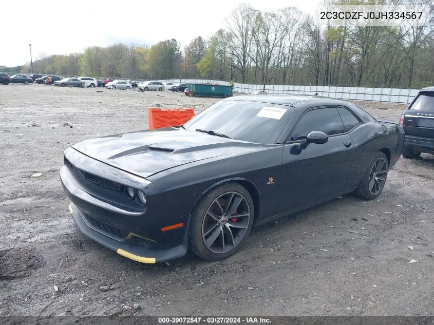 2018 Dodge Challenger R/T Scat Pack VIN: 2C3CDZFJ0JH334567 Lot: 39072547