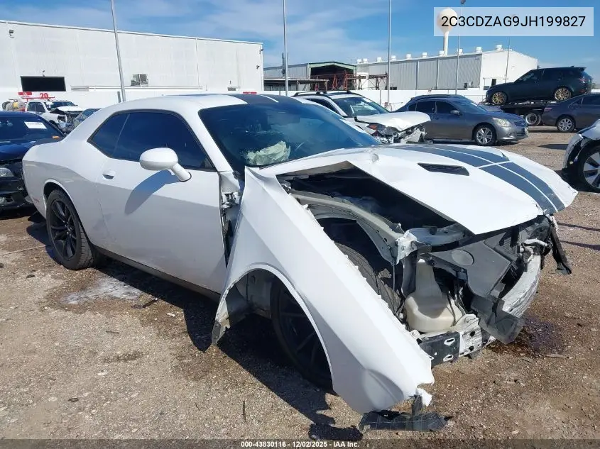 2C3CDZAG9JH199827 2018 Dodge Challenger Sxt Plus
