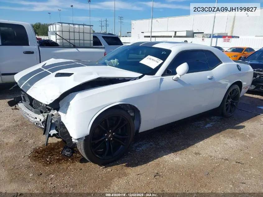 2C3CDZAG9JH199827 2018 Dodge Challenger Sxt Plus