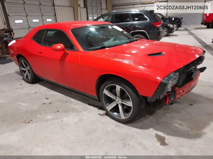 2C3CDZAG3JH120605 2018 Dodge Challenger Sxt