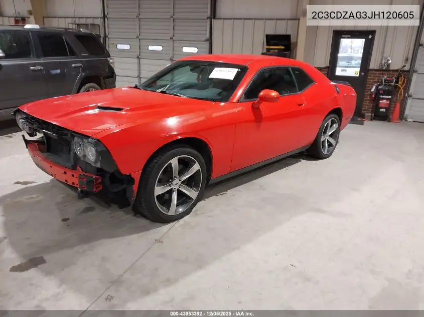 2C3CDZAG3JH120605 2018 Dodge Challenger Sxt