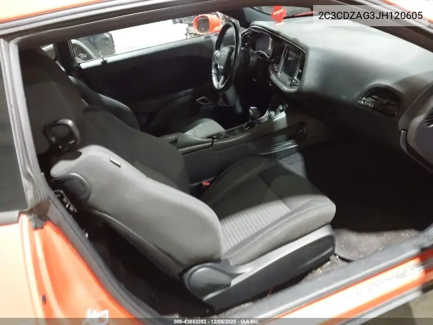 2C3CDZAG3JH120605 2018 Dodge Challenger Sxt
