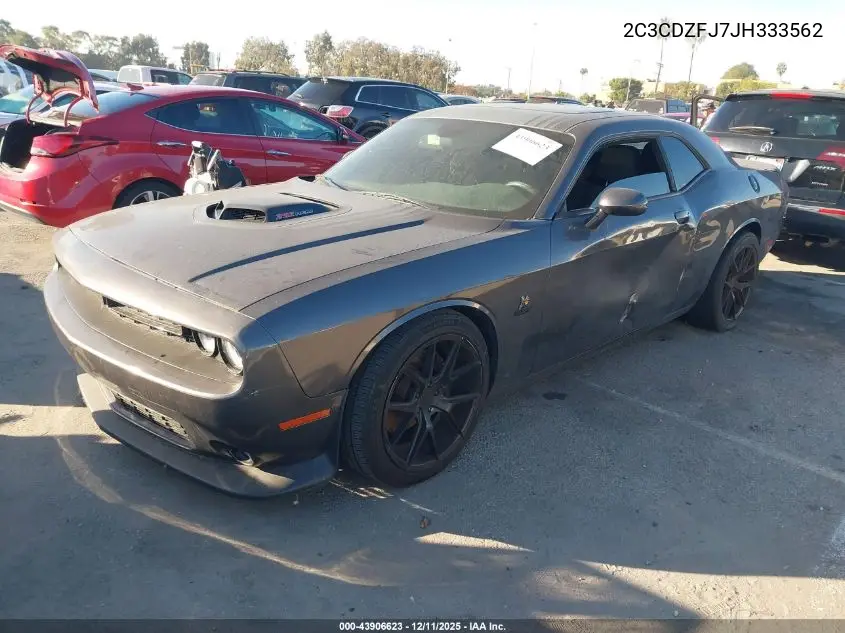 2C3CDZFJ7JH333562 2018 Dodge Challenger 392 Hemi Scat Pack Shaker