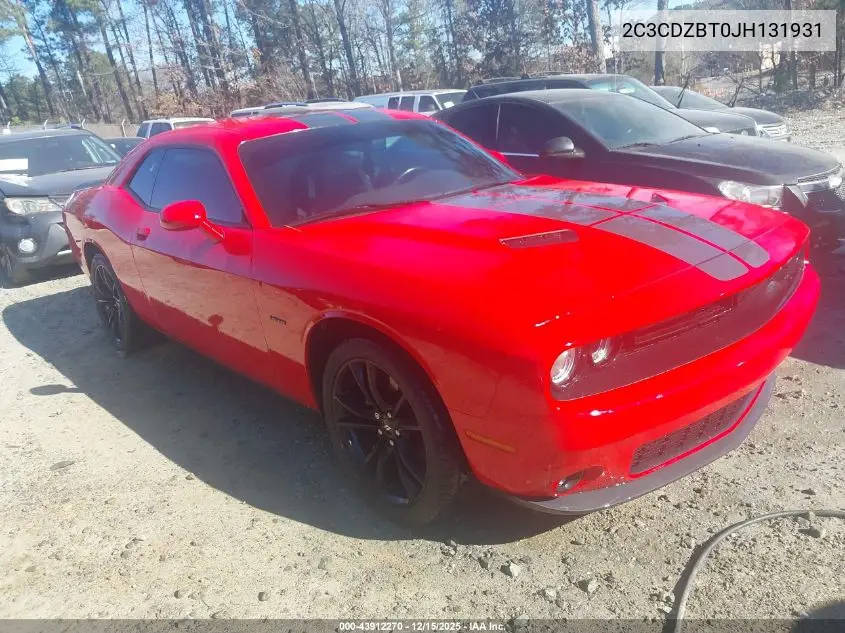 2C3CDZBT0JH131931 2018 Dodge Challenger R/T