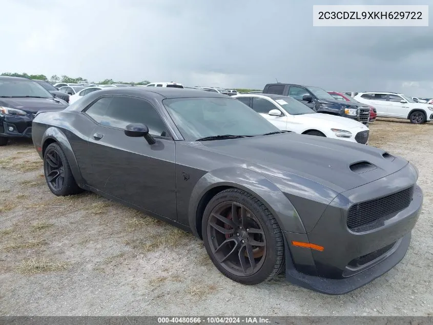 2C3CDZL9XKH629722 2019 Dodge Challenger Srt Hellcat Redeye Widebody