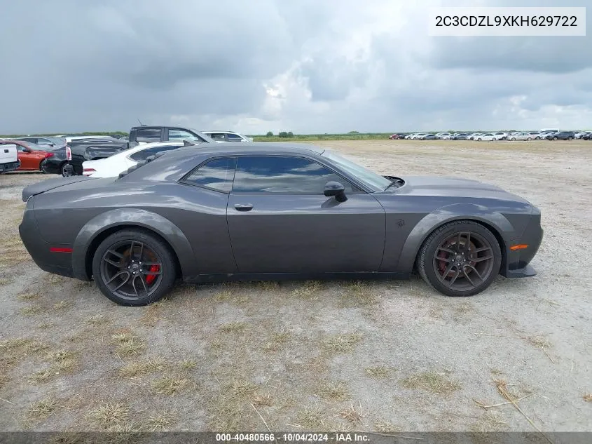 2C3CDZL9XKH629722 2019 Dodge Challenger Srt Hellcat Redeye Widebody