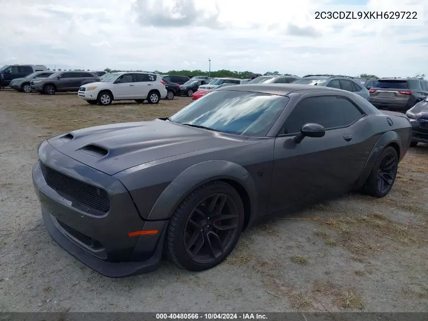 2C3CDZL9XKH629722 2019 Dodge Challenger Srt Hellcat Redeye Widebody