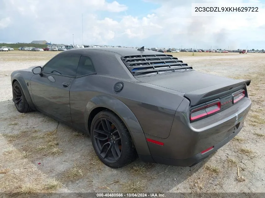 2C3CDZL9XKH629722 2019 Dodge Challenger Srt Hellcat Redeye Widebody