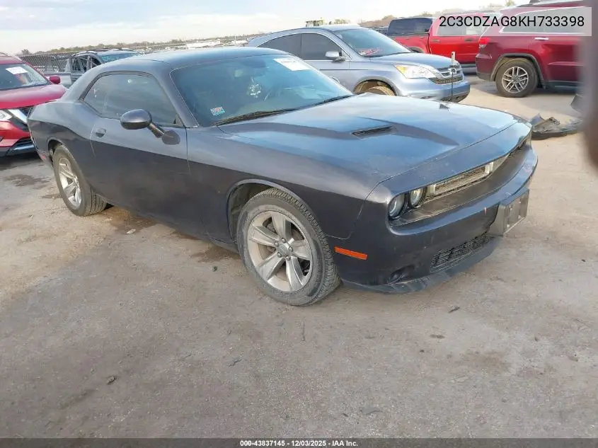 2C3CDZAG8KH733398 2019 Dodge Challenger Sxt