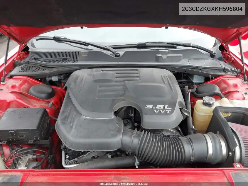 2C3CDZKGXKH596804 2019 Dodge Challenger Gt Awd