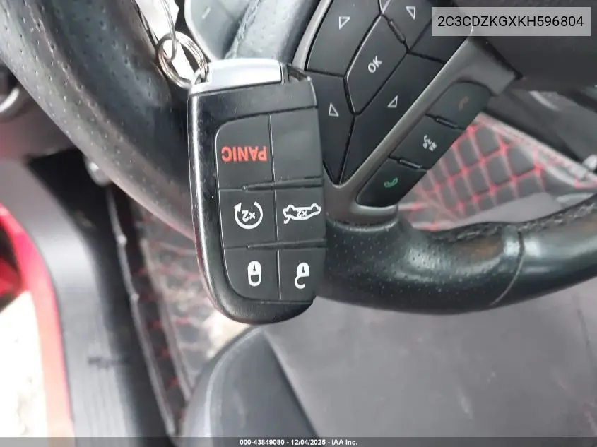 2C3CDZKGXKH596804 2019 Dodge Challenger Gt Awd