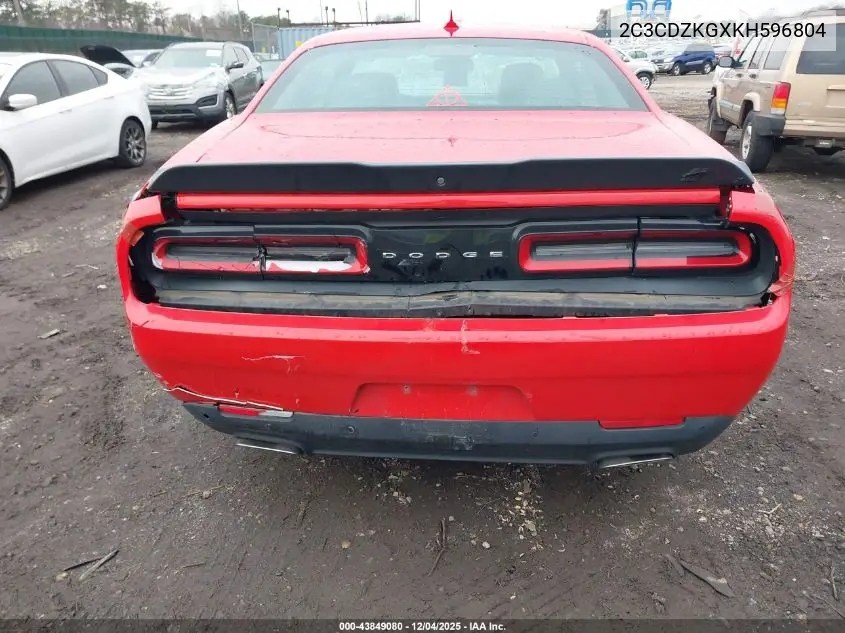 2C3CDZKGXKH596804 2019 Dodge Challenger Gt Awd