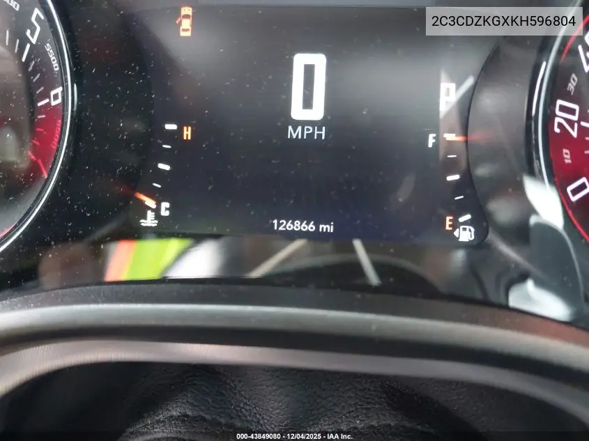 2C3CDZKGXKH596804 2019 Dodge Challenger Gt Awd