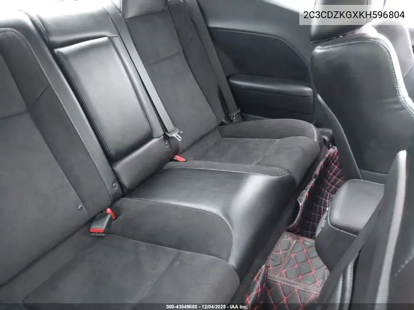 2C3CDZKGXKH596804 2019 Dodge Challenger Gt Awd