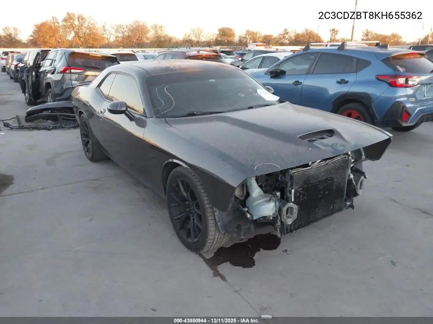 2C3CDZBT8KH655362 2019 Dodge Challenger R/T