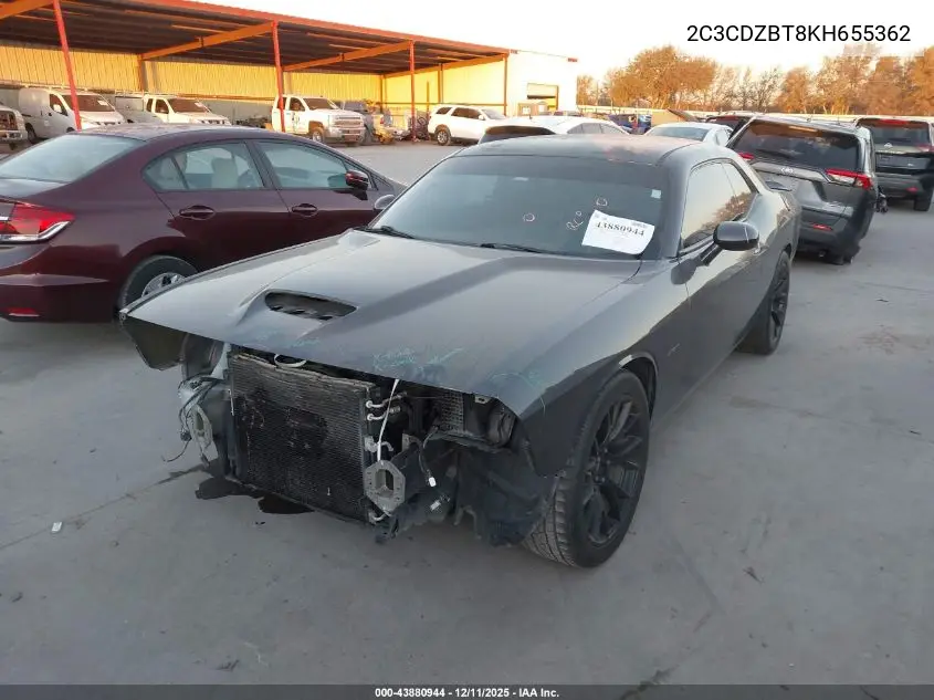 2C3CDZBT8KH655362 2019 Dodge Challenger R/T