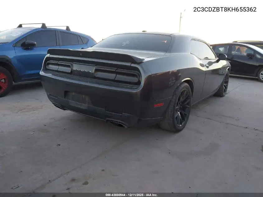 2C3CDZBT8KH655362 2019 Dodge Challenger R/T