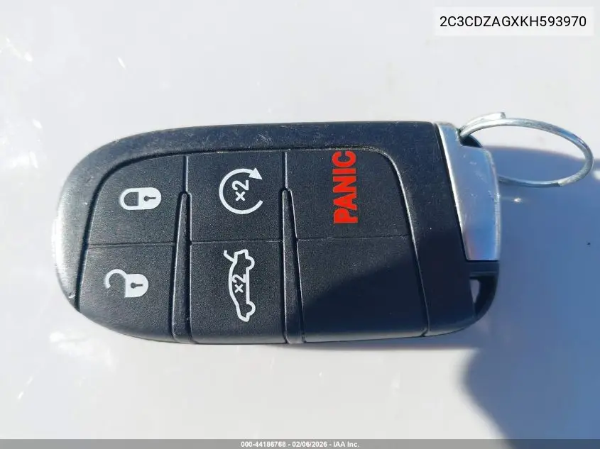 2C3CDZAGXKH593970 2019 Dodge Challenger Sxt