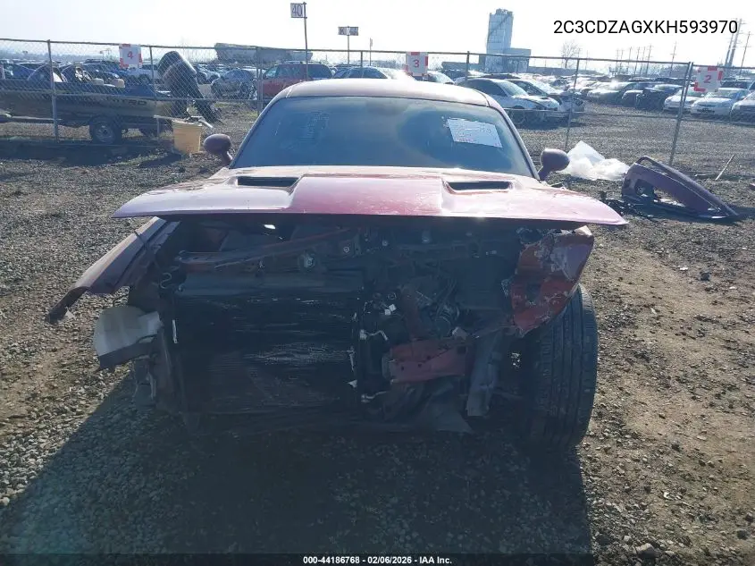 2C3CDZAGXKH593970 2019 Dodge Challenger Sxt