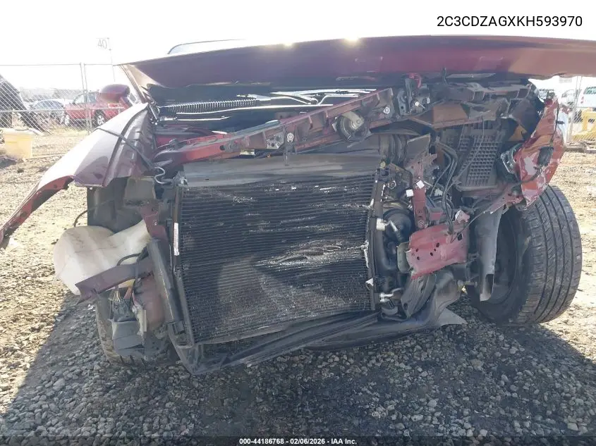 2C3CDZAGXKH593970 2019 Dodge Challenger Sxt