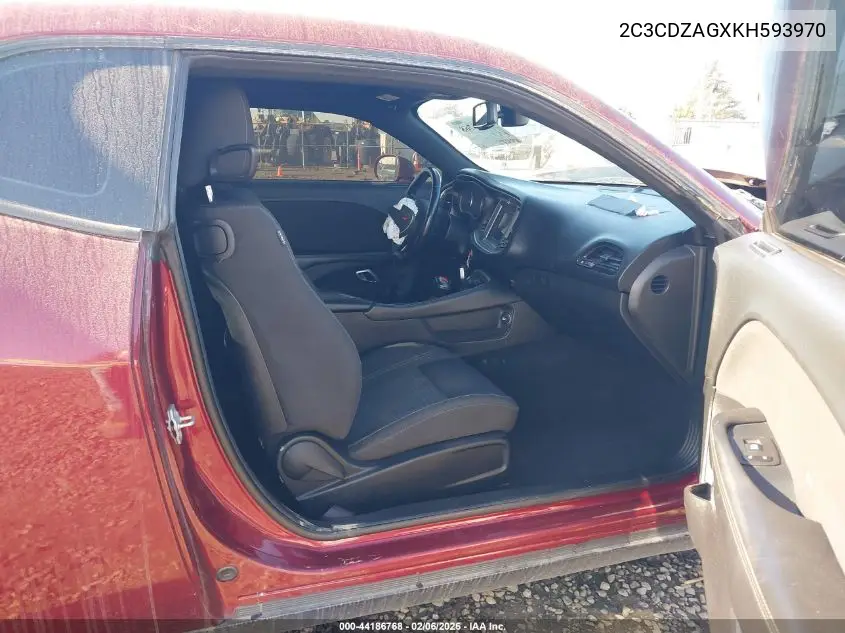 2C3CDZAGXKH593970 2019 Dodge Challenger Sxt