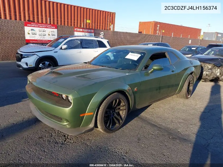 2C3CDZFJ4LH156374 2020 Dodge Challenger R/T Scat Pack Widebody