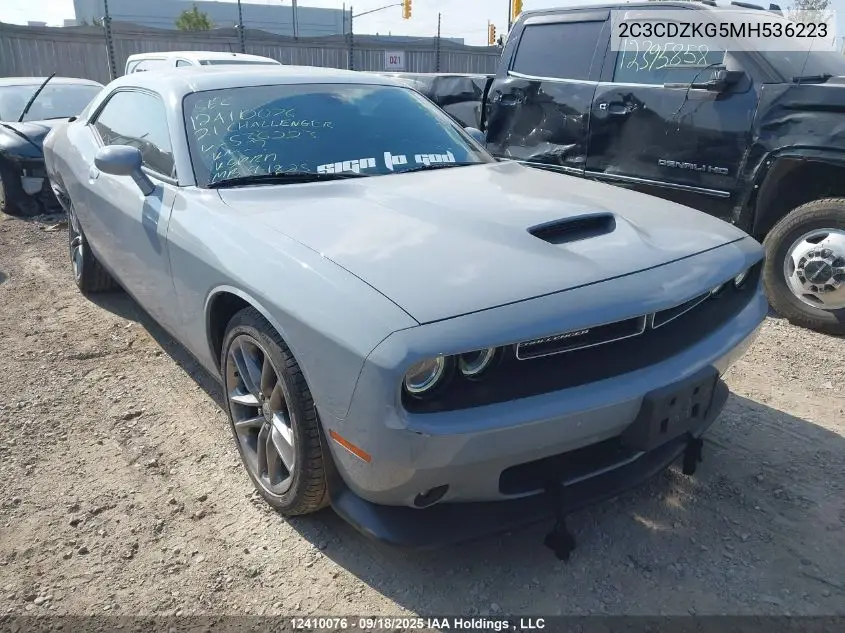 2C3CDZKG5MH536223 2021 Dodge Challenger Gt Awd