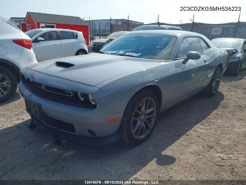 2C3CDZKG5MH536223 2021 Dodge Challenger Gt Awd