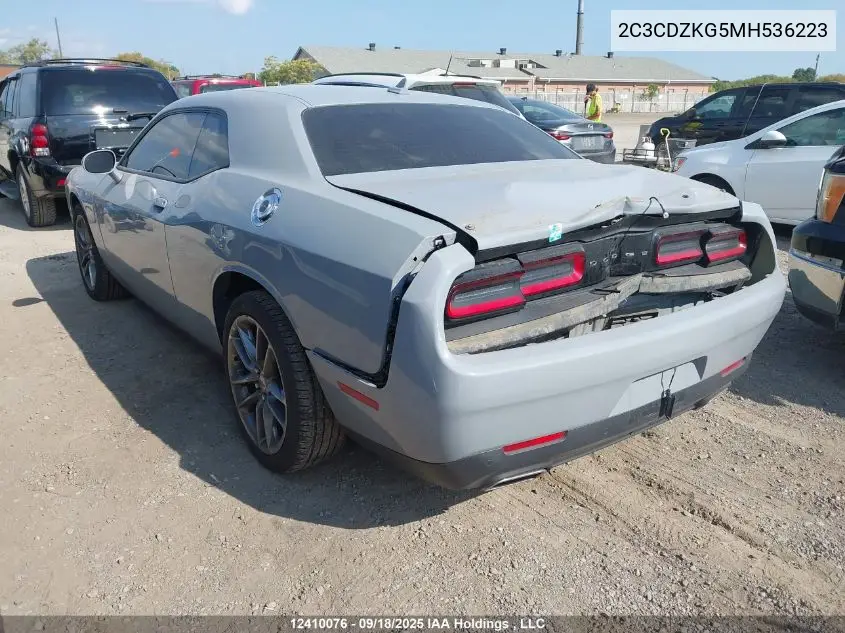 2C3CDZKG5MH536223 2021 Dodge Challenger Gt Awd