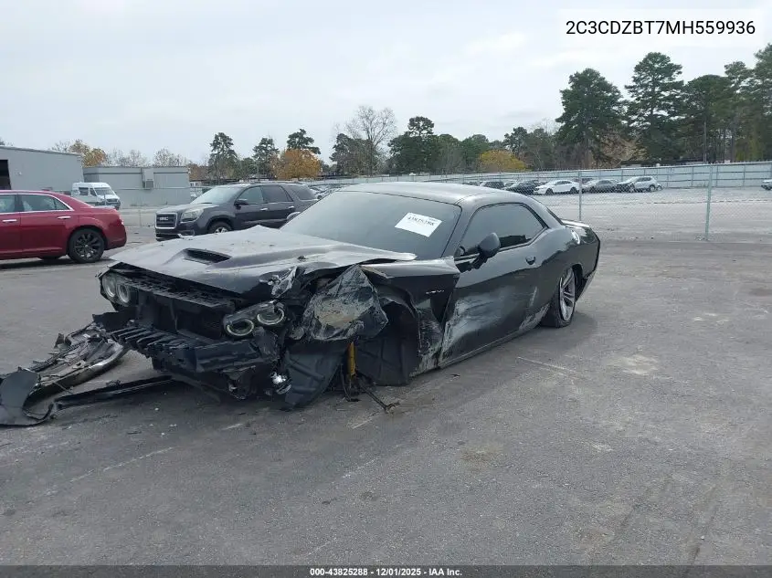 2C3CDZBT7MH559936 2021 Dodge Challenger R/T